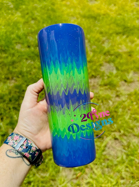 20oz Lime/Purple/Blue Tumbler