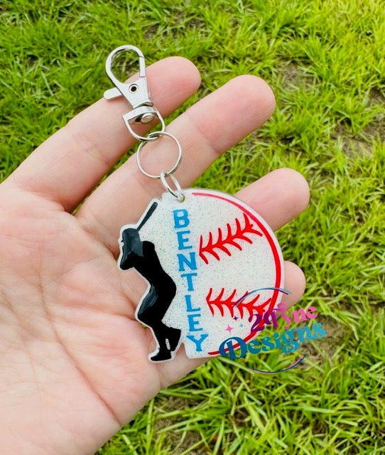 Personalized Baseball Keychain