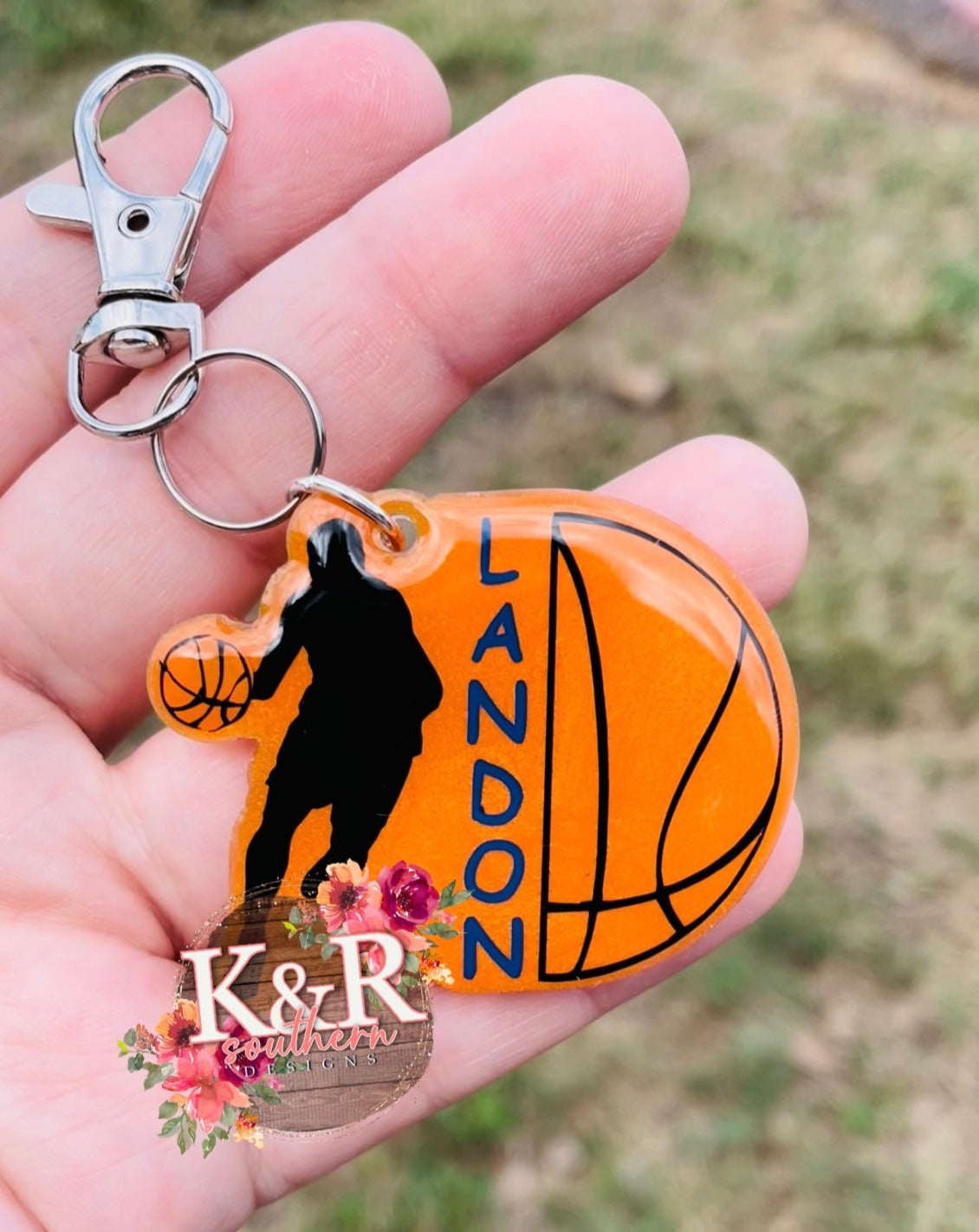 Personalized Basketball Keychain