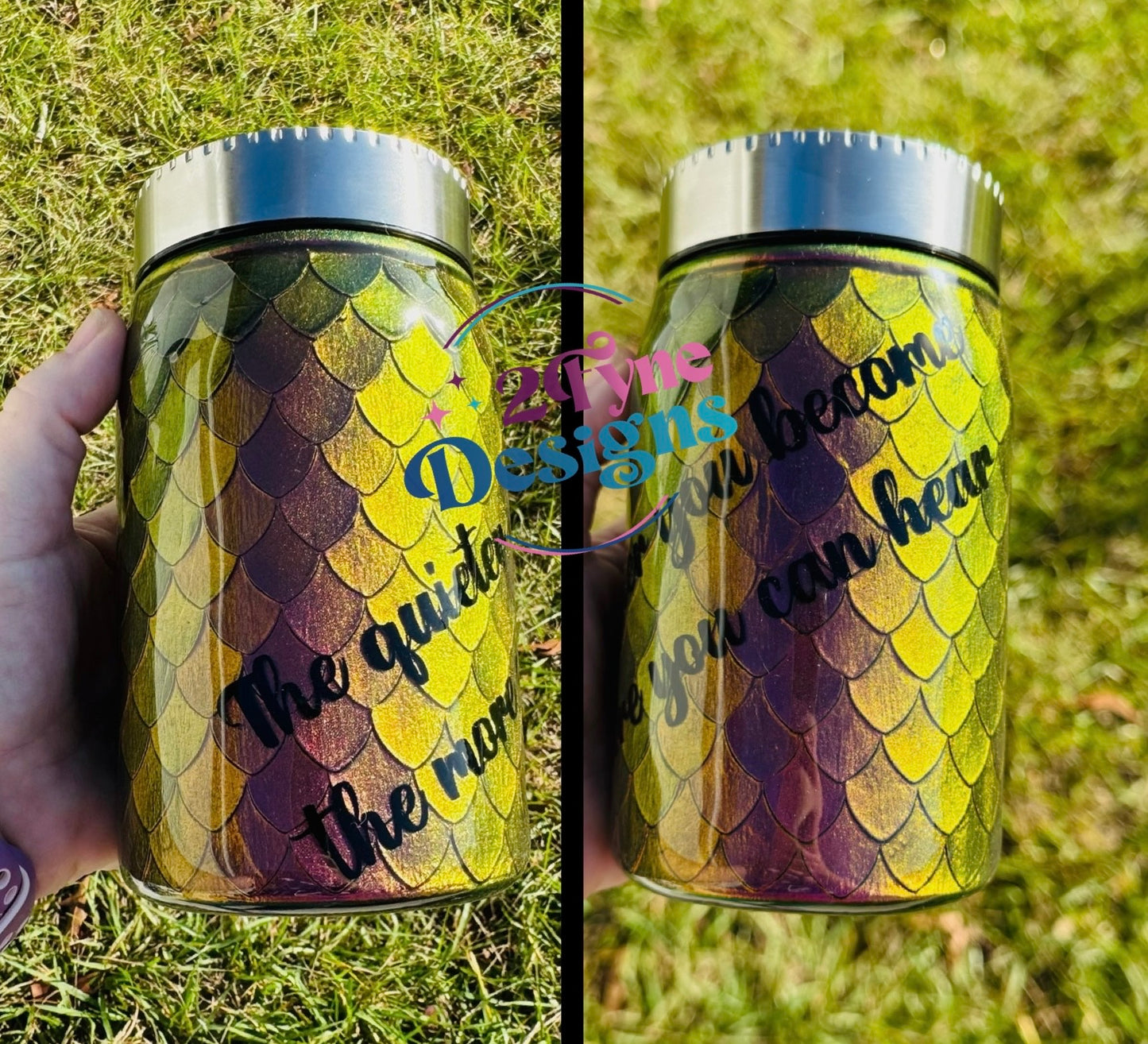 17oz Dragon Scales Mason Jar