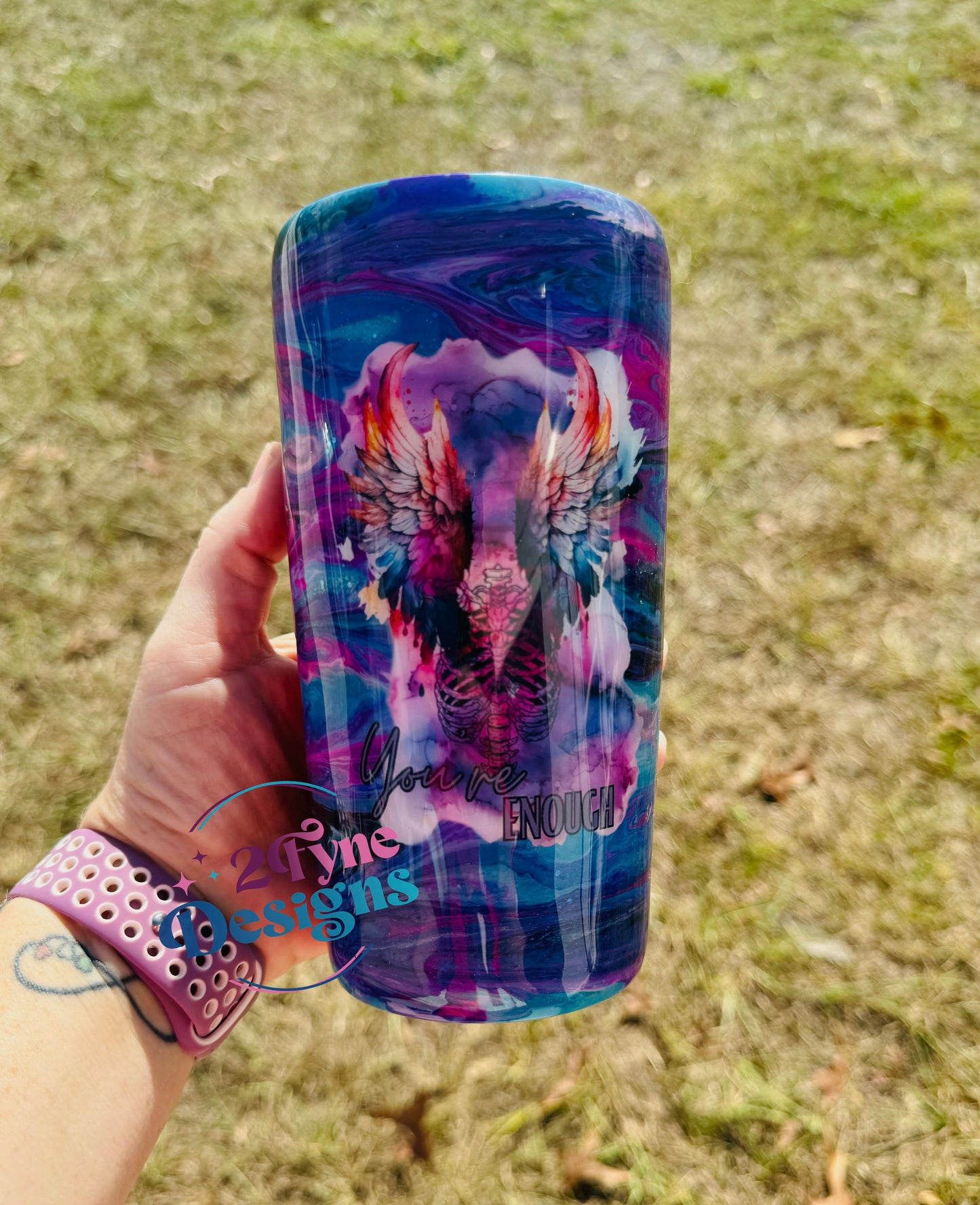 20oz You're Enough Pink/Purple Swirl