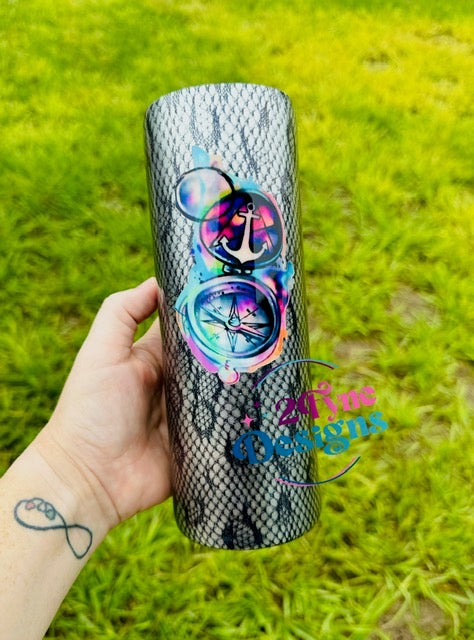 20oz Silver Lace Pattern Tumbler